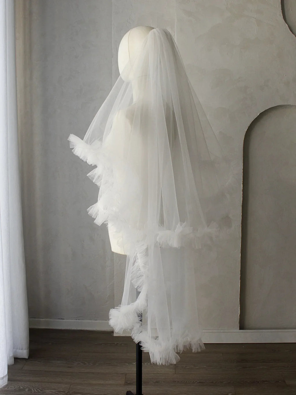 230cm White Bridal Veil Lace Wedding Veils For Brides Evening Dinner Party Dress Women Girl Gifts Hair Accessories Jewelry