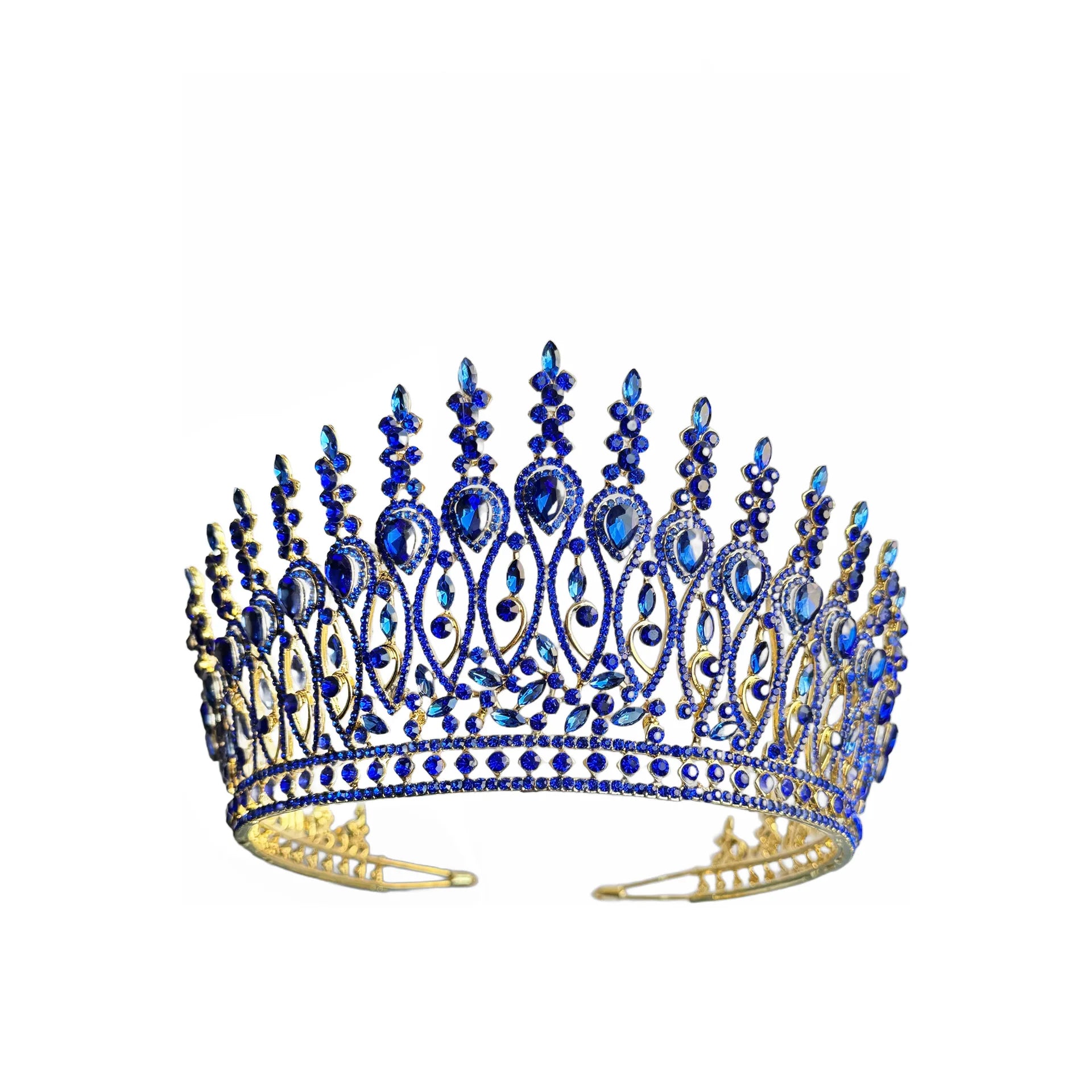Baroque Queen Crowns For Women Crystal Bridal Tiara Crown For Wedding Pageant Bride Headpiece Party Prom Hair Jewelry Headdress as picture 5