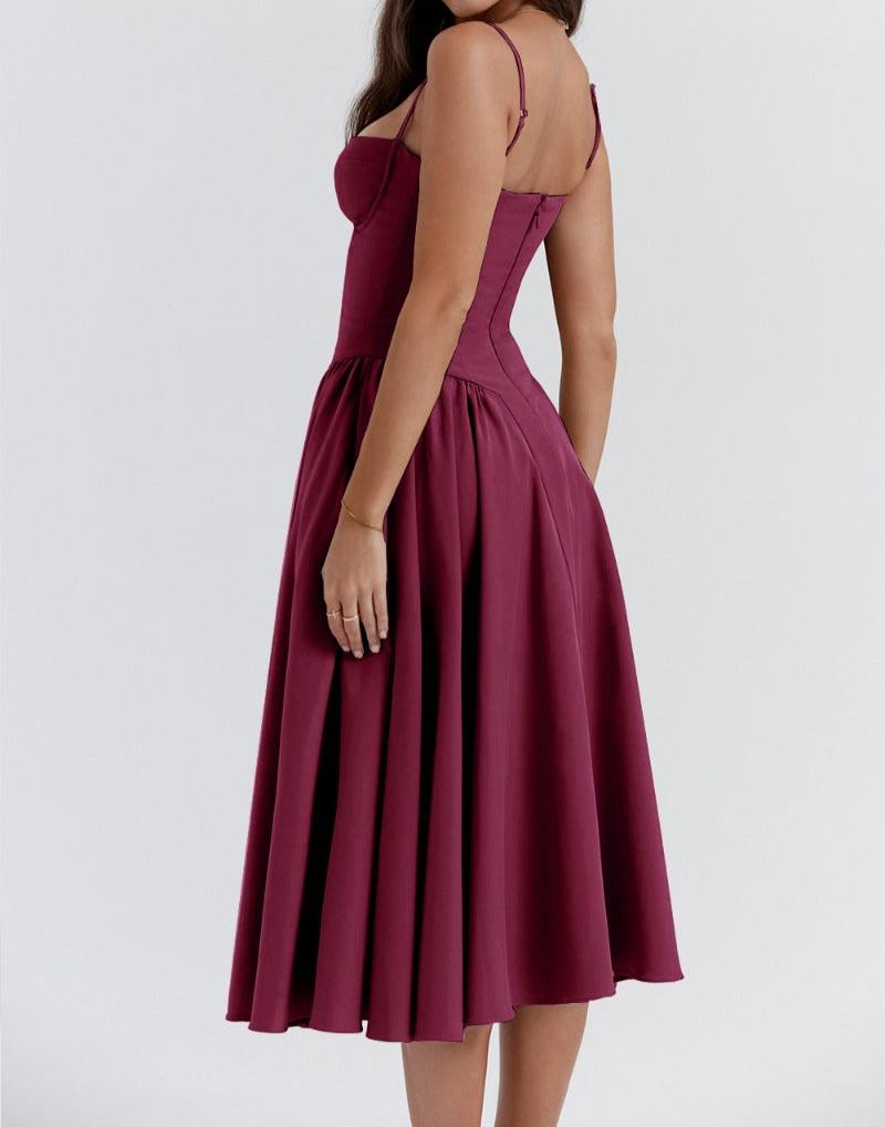 Carolyn Sleeveless Corset Midi Dress