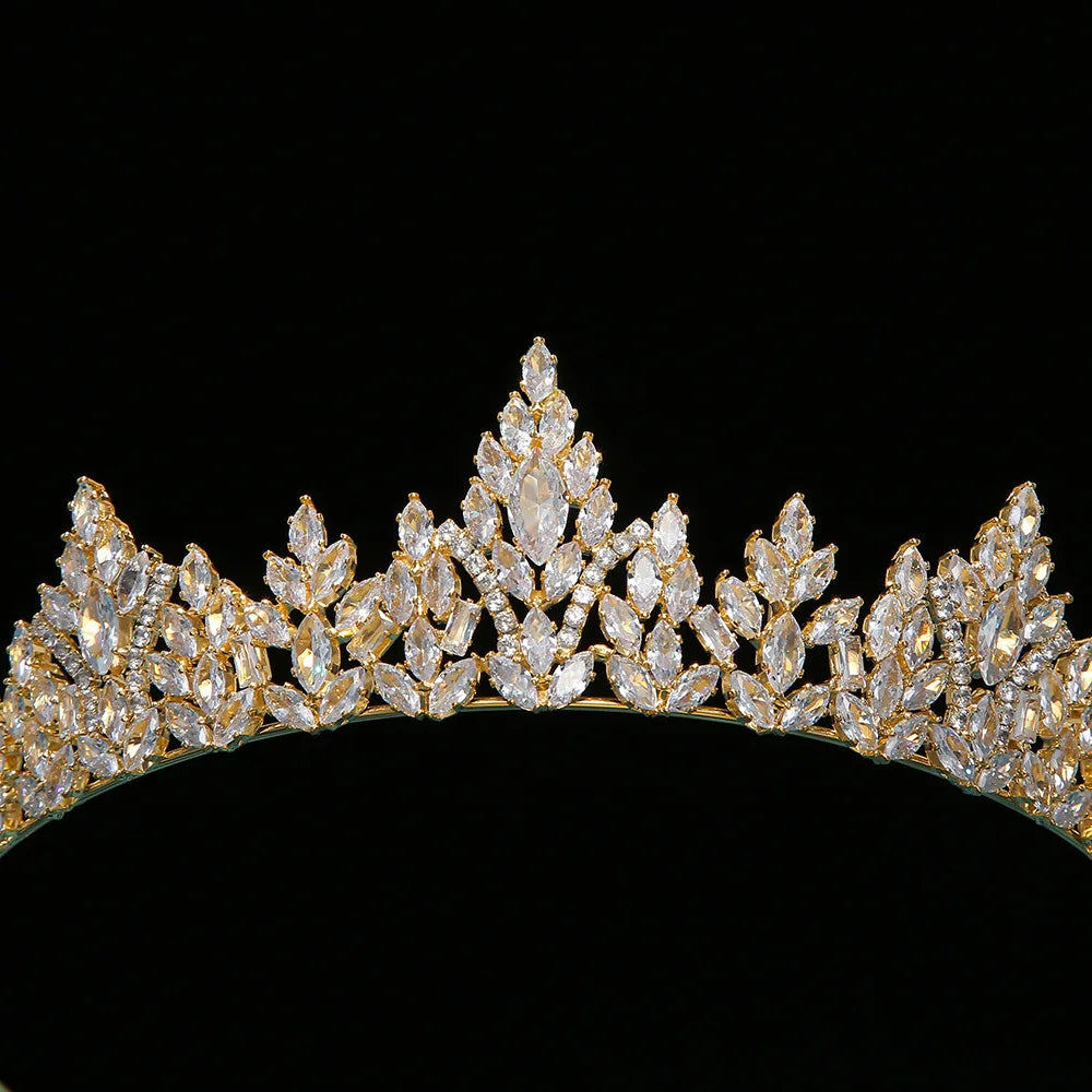 Bridal Hair Jewelry Zirconia Crystal Tiaras Crowns Headband Girl Brides Dinner Party Birthday Gift Headpiece Wedding Accessories