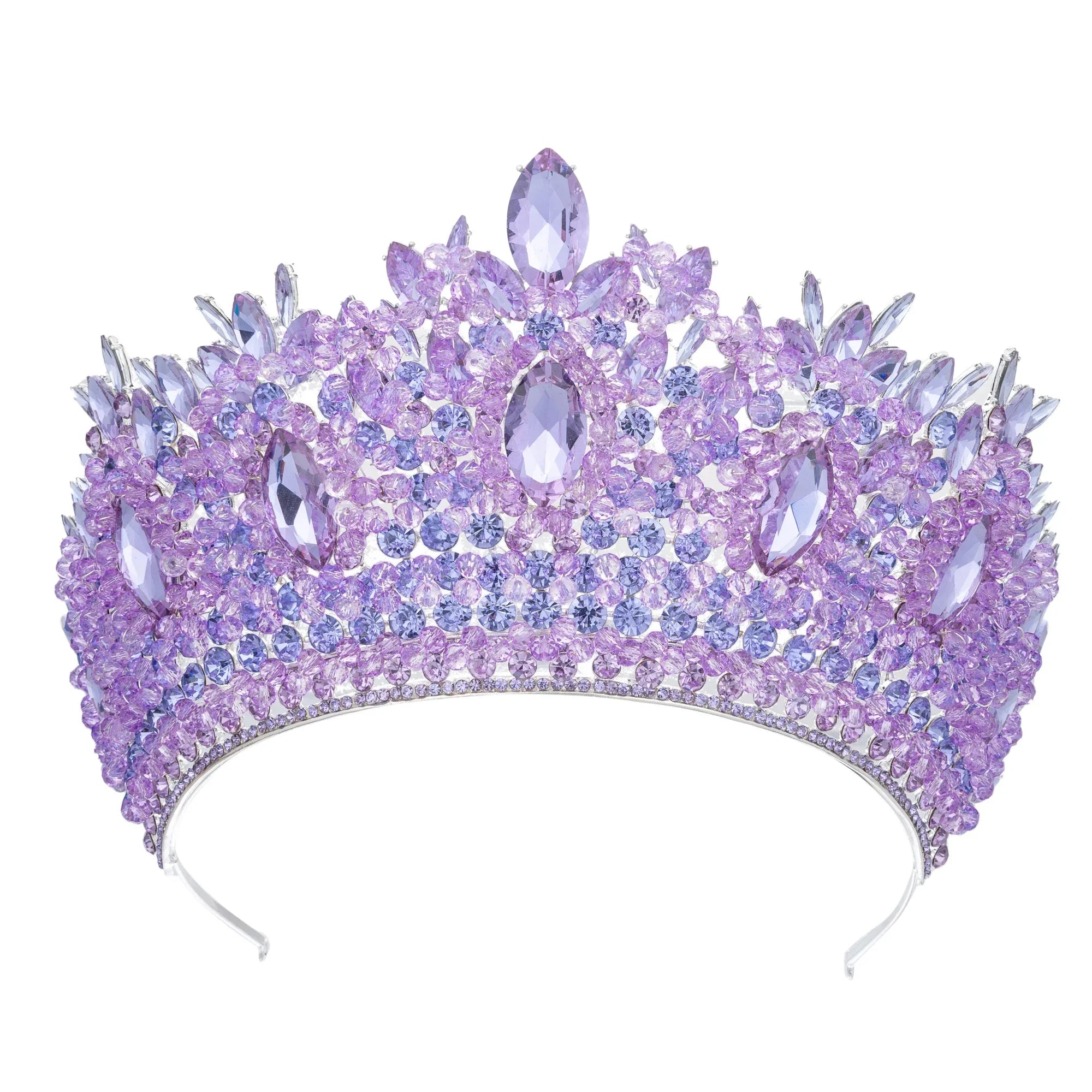 Baroque Wedding Crowns For Pageant Miss Universe Big Crystal Bridal Tiara Crown For Wedding Bride Diadem Hair Jewelry Headdress as picture 3