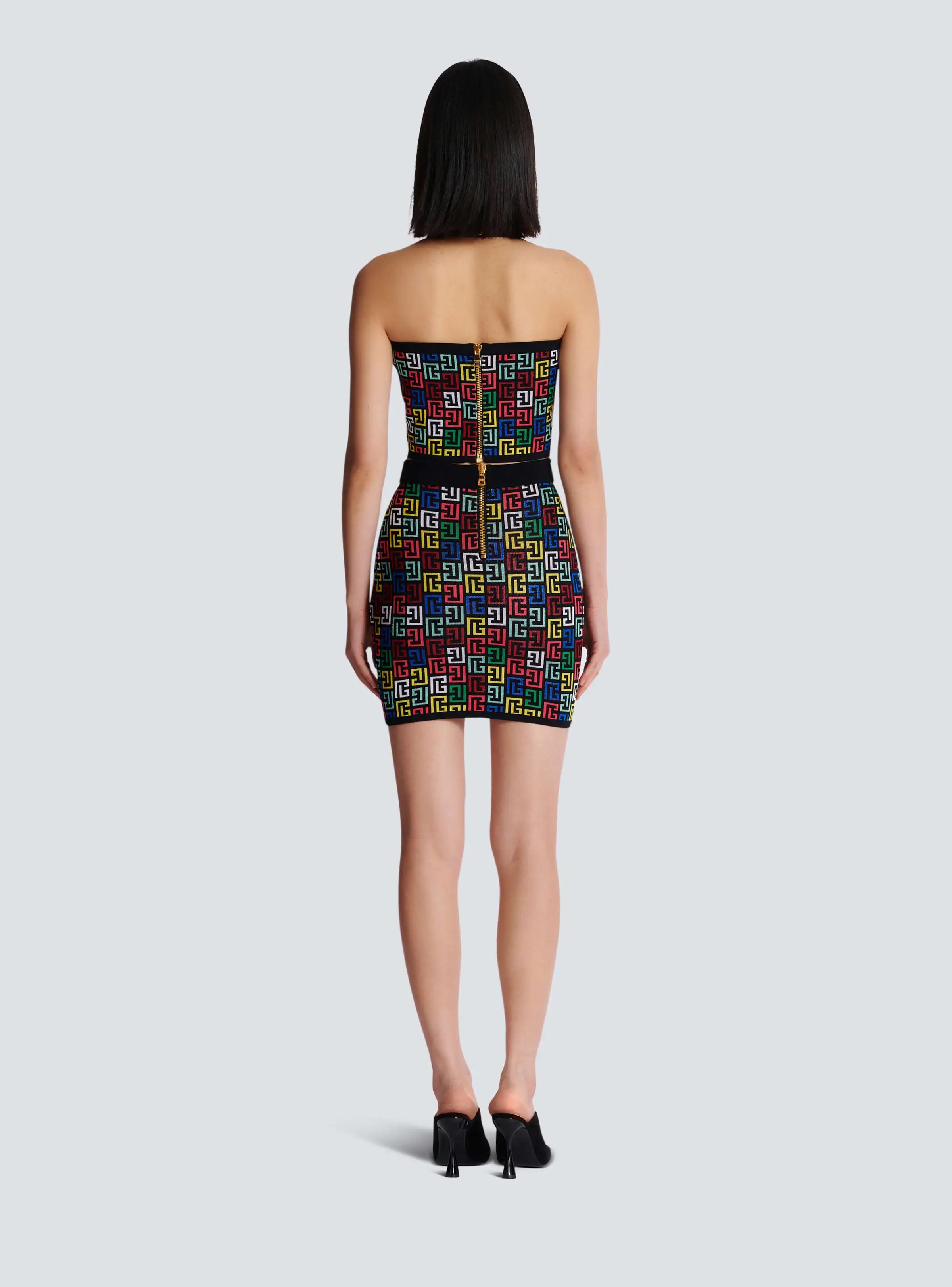 2024 New Women Sexy Halter Off the Shoulder Bodycon Mini Bandage Dress 2 Pieces Jacquard Celebrate Nightclub Party Dress Vestido