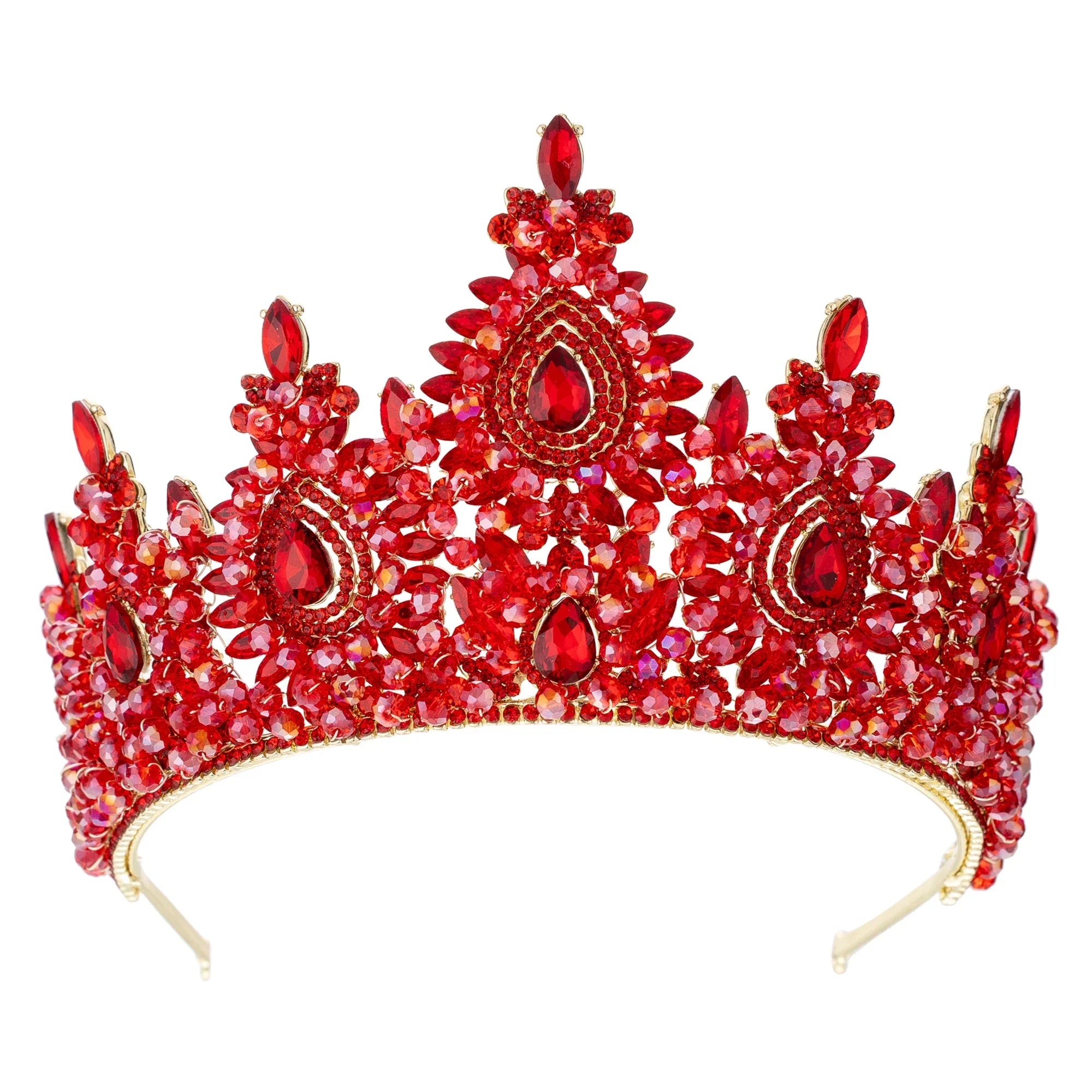 Crystal Queen Crowns For Women Princess Bridal Tiara Crown For Wedding Pageant Bride Headpiece Party Prom Hair Jewelry Headdress as picture 1