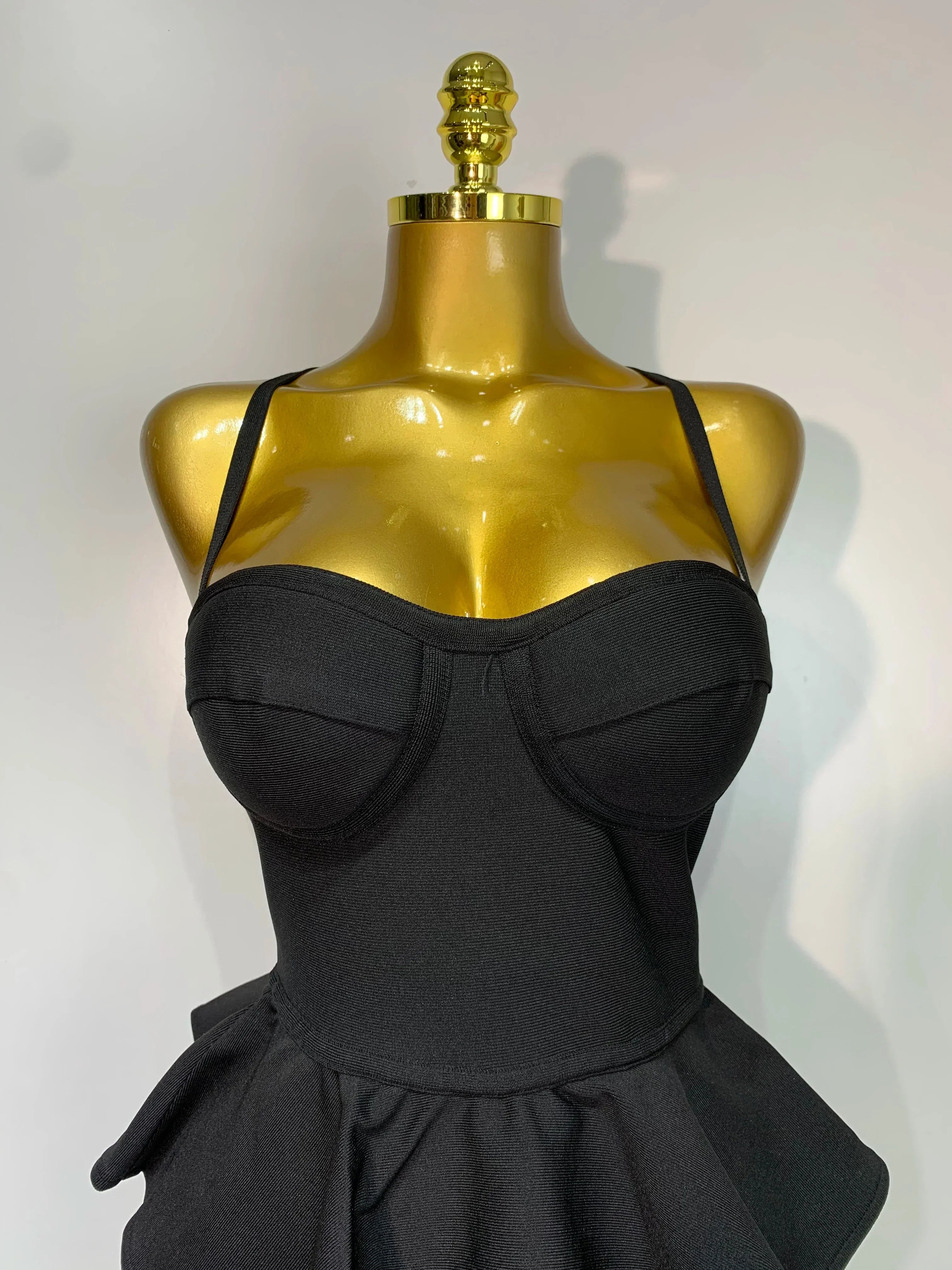 Women Sexy Backless Tierred Bodycon Bandage Dress  Celebrity Elegant Evening Party Club Wedding Dress Birthday Vestido