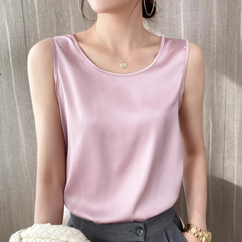 2024 HighEnd Silk Suspender Vest for Women