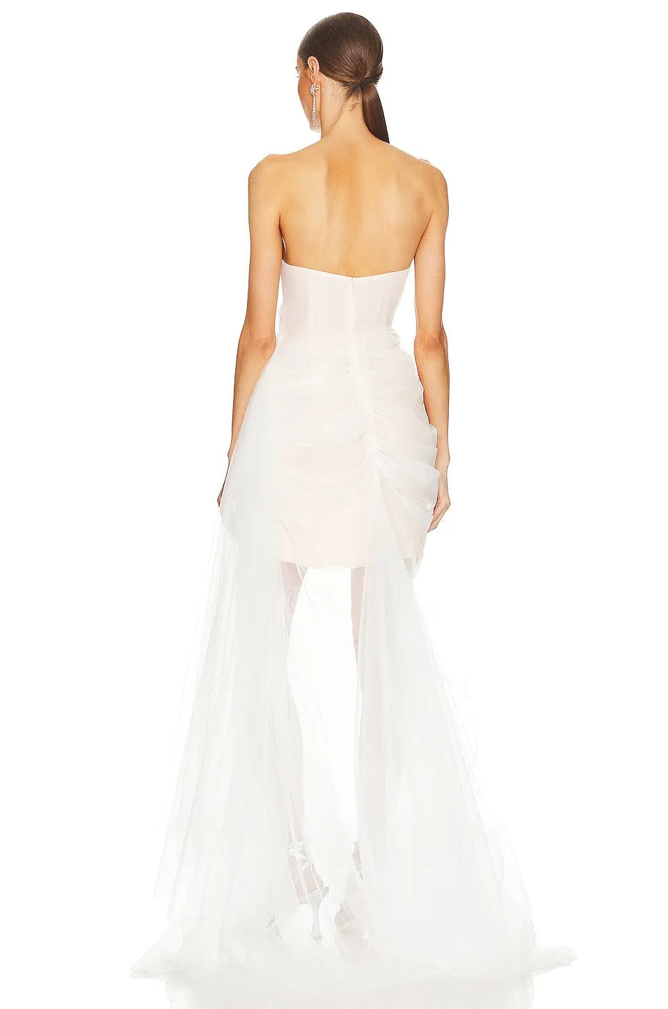 Simple Wedding Dress Modern Sleeveless Bow Satin Mermaid Court Train Bridal Gown Princess Vestido De Novia