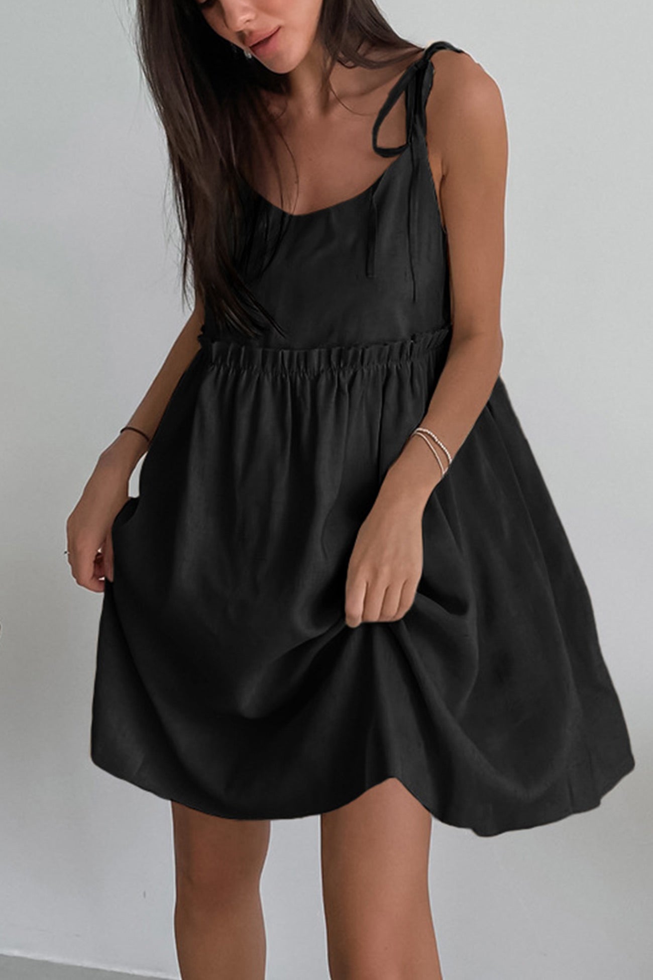 Tie up Straps Cotton Cami Dress