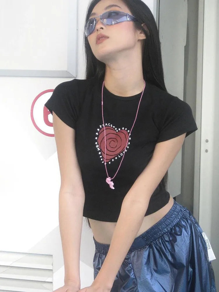 2024 Short Sleeve Gothic Graphic Streetwear TShirt