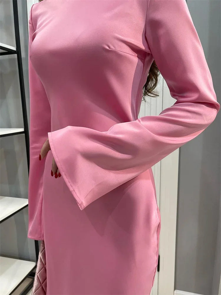 Casual Luxury Ladies Autumn Long Sleeve Party Maxi Dress