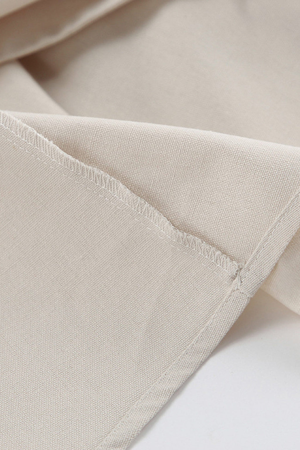 V Neck Single breasted Cotton Linen A line Dress