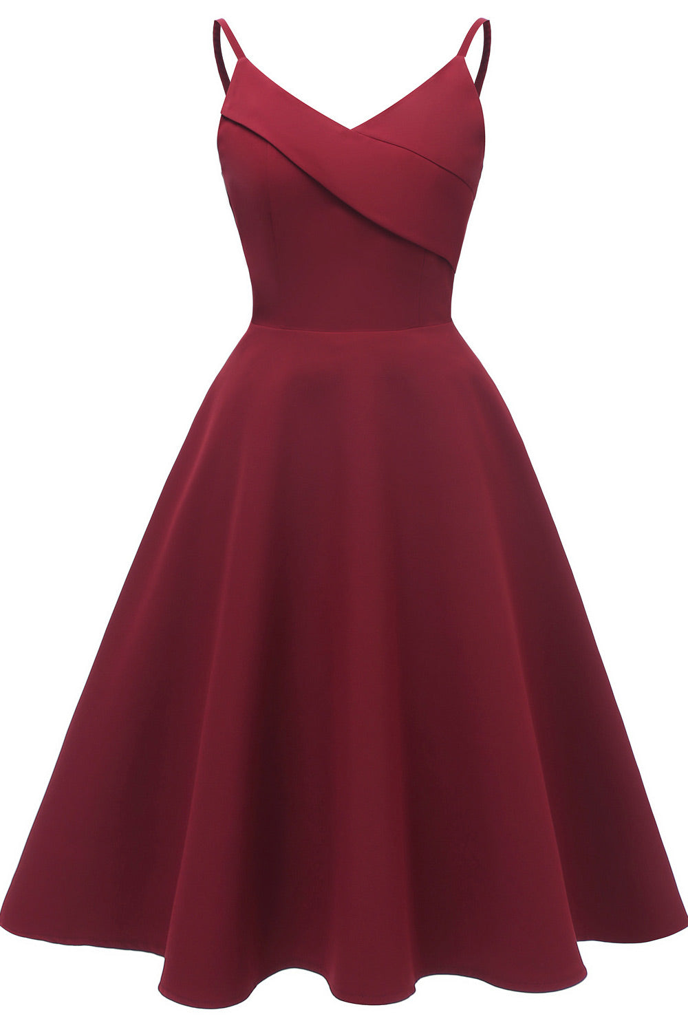 V-neck Sleeveless Spaghetti Straps Cocktail Dress - Mislish