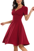 Vintage V-neck A-line Prom Wrap Dress - Mislish
