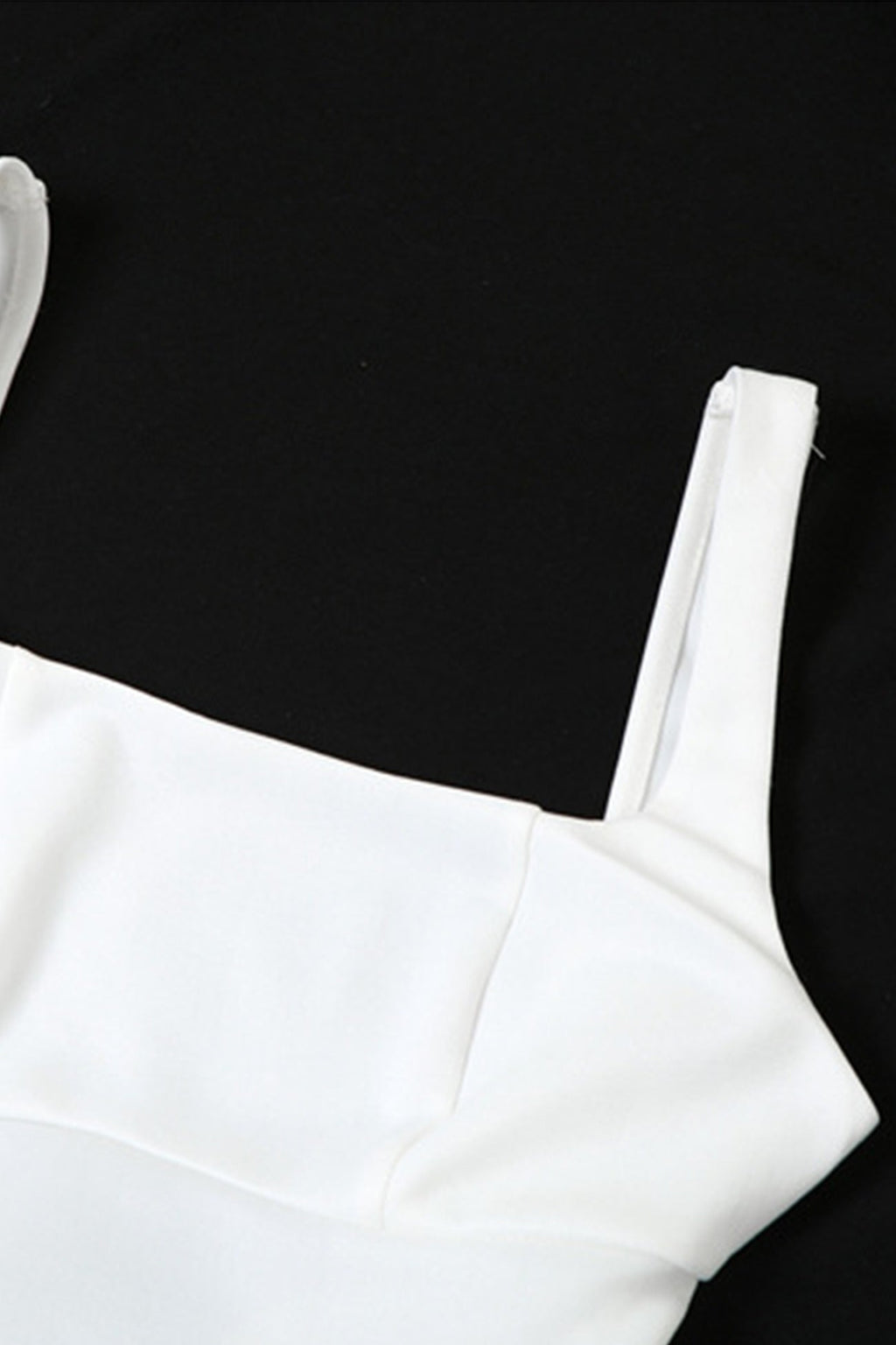 White Backless Tie back Ruched Dress