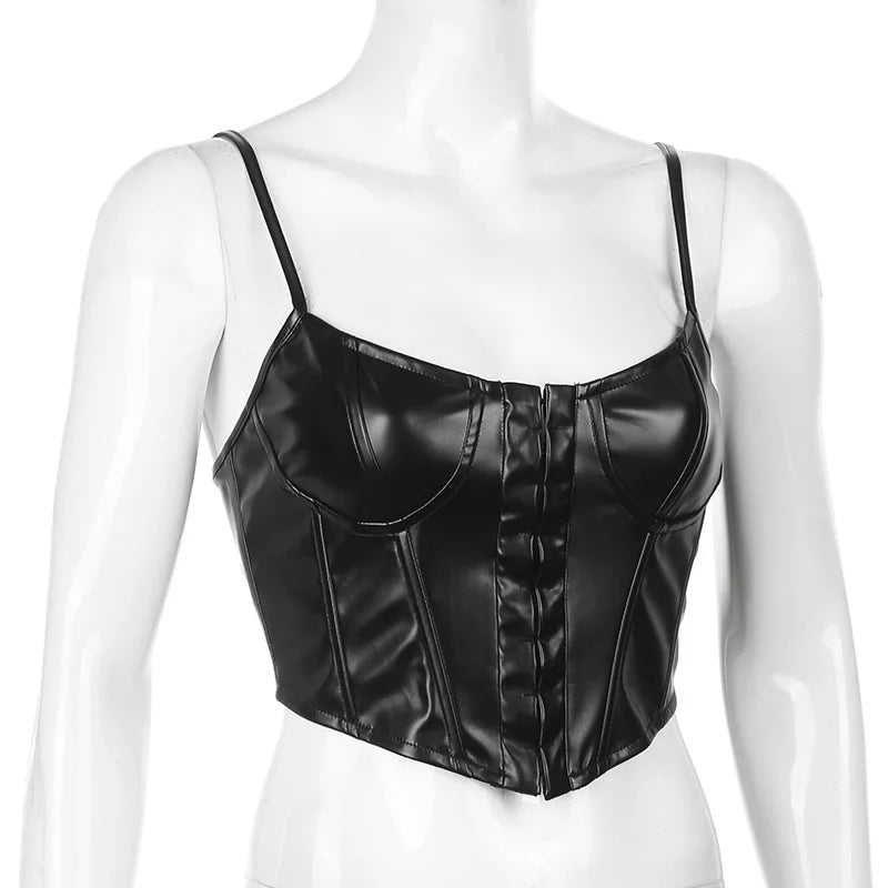 2024 LowCut PU Leather Corset Camisole