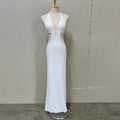 Hip Wrap Pure Hollow Slim Streetwear Midi Dresses