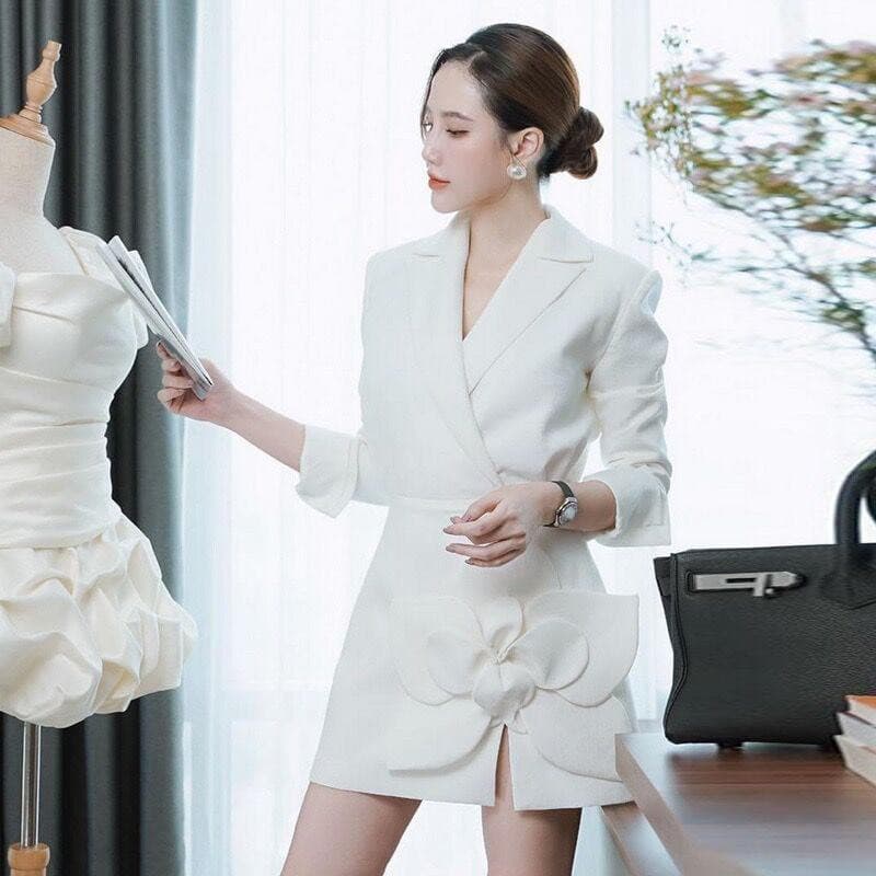Abbie Solid Blazer Dress
