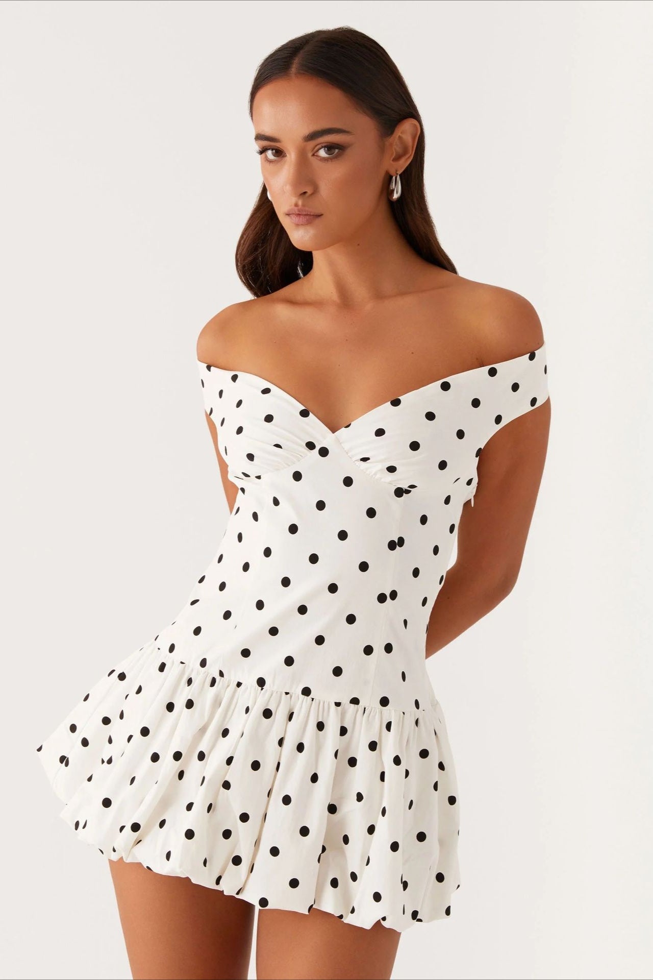 OffShoulder Peplum Mini Dress