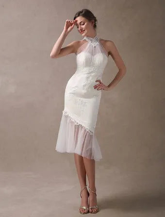 Satin Fabric Zip On Back Ankle Length Wedding Dress Vestido De Novia Mermaid Satin Bow Satin Court Train Sleeves Bridal Gowns Modern Princess White