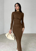 Luxe Slim Fit Elegant Long Sheath Dress for Women
