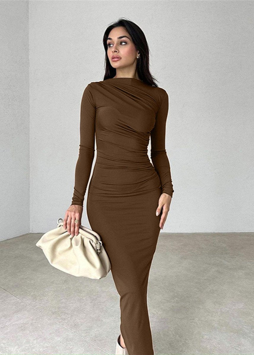 Luxe Slim Fit Elegant Long Sheath Dress for Women