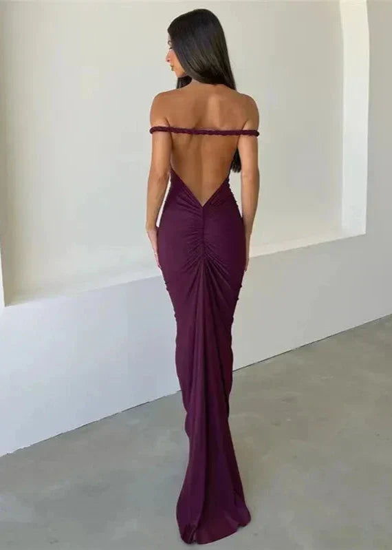 Backless Sling Slim Fit Long Dress