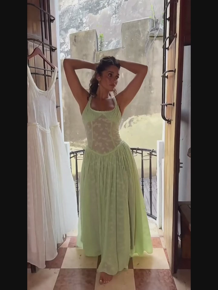 Savannah Meadows Lace Maxi Dress