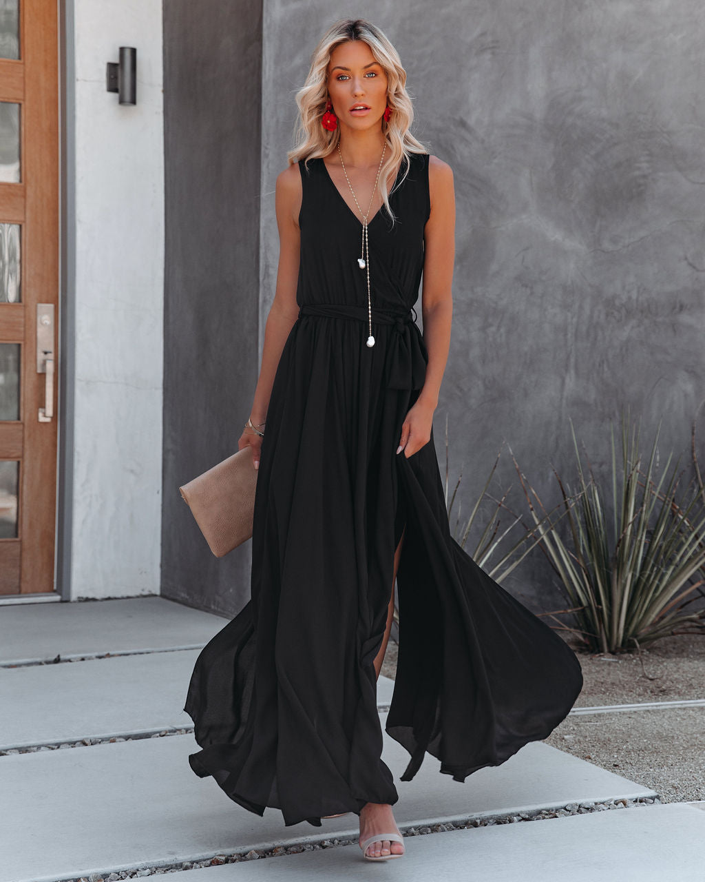 Diana Sleeveless Maxi Dress Black