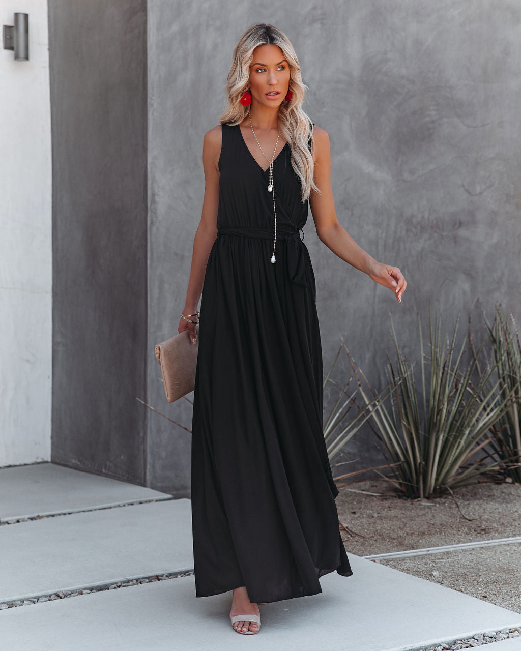 Diana Sleeveless Maxi Dress Black