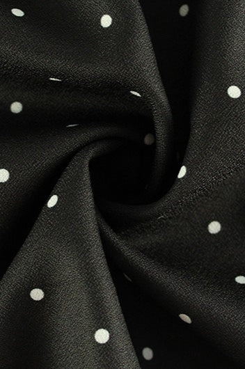 Polka Dot VNeck ALine Mini Dress
