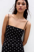 Polka Dot Cami Bodycon Maxi Dress