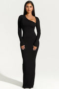 Eclipse Elegance One Shoulder Slim Fit Maxi Dress
