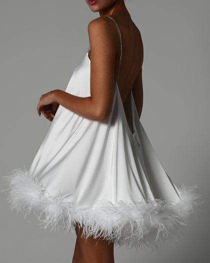Georgia V Neck Chain Spaghetti Strap Mini Dress