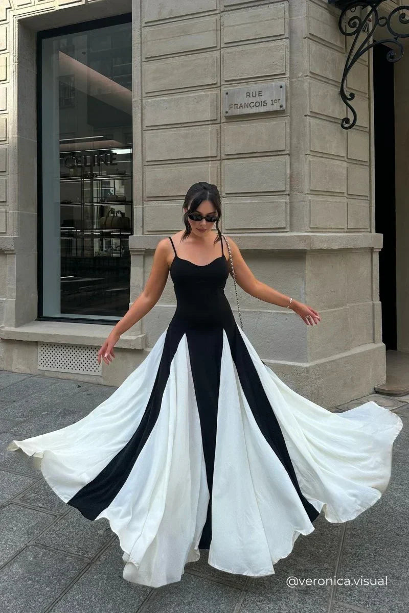 Isabella Panelled Tulle A line Slip Maxi Dress