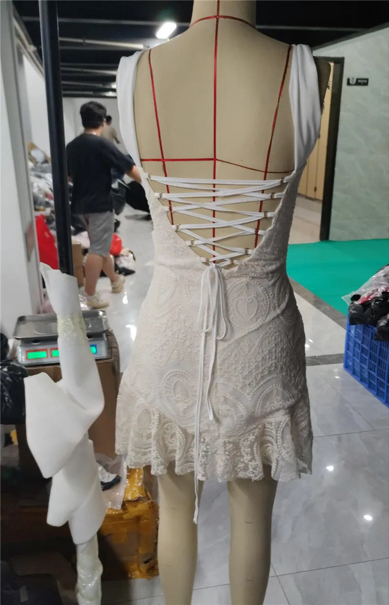 Hirigin Party Club Robe for Women Cut Out Dresses