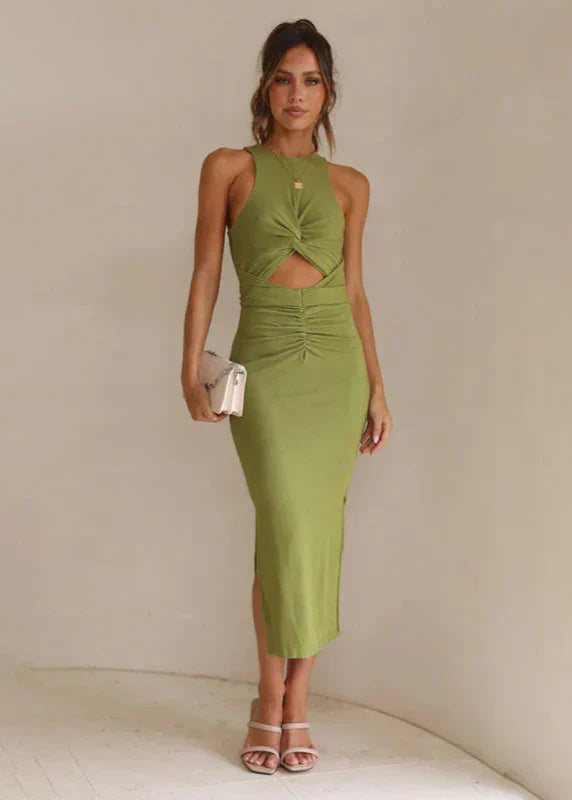Savanna Twist Cutout Midi Dress