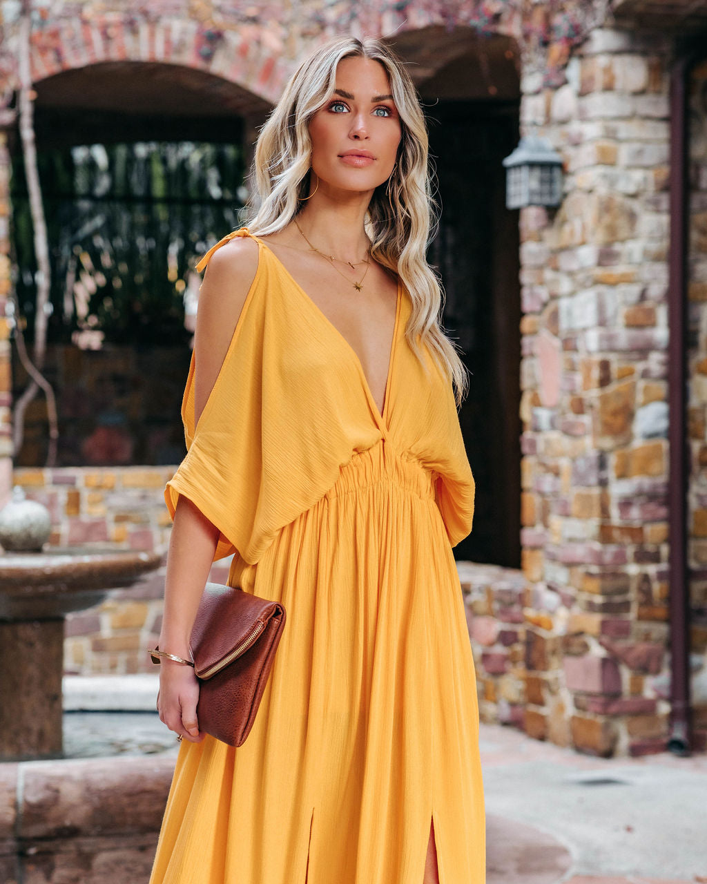 Korrine Cold Shoulder Maxi Dress Marigold