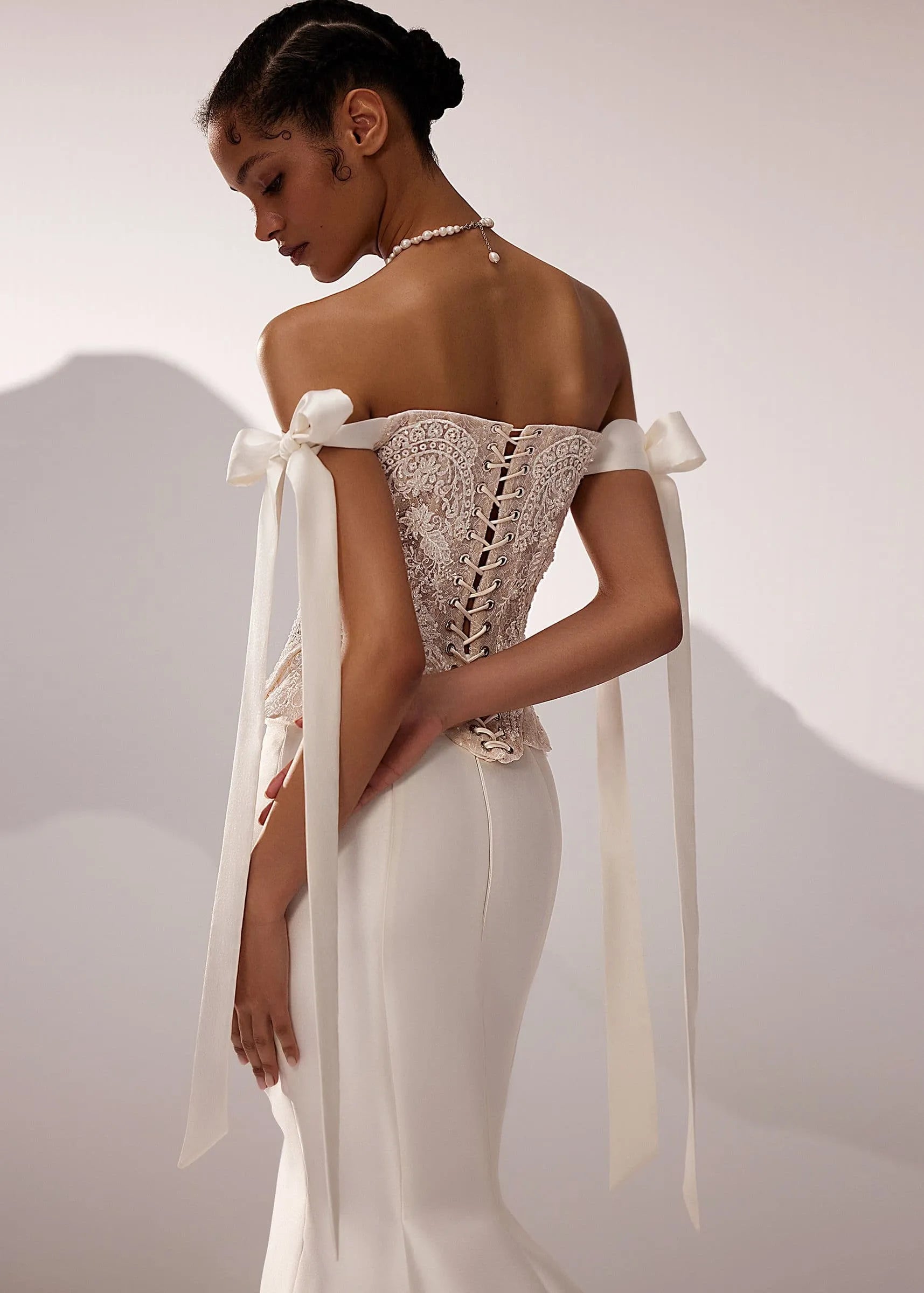 Wedding Dress Off-the-shoulder Mermaid Elegant Exquisite style Luxury Sweep Train