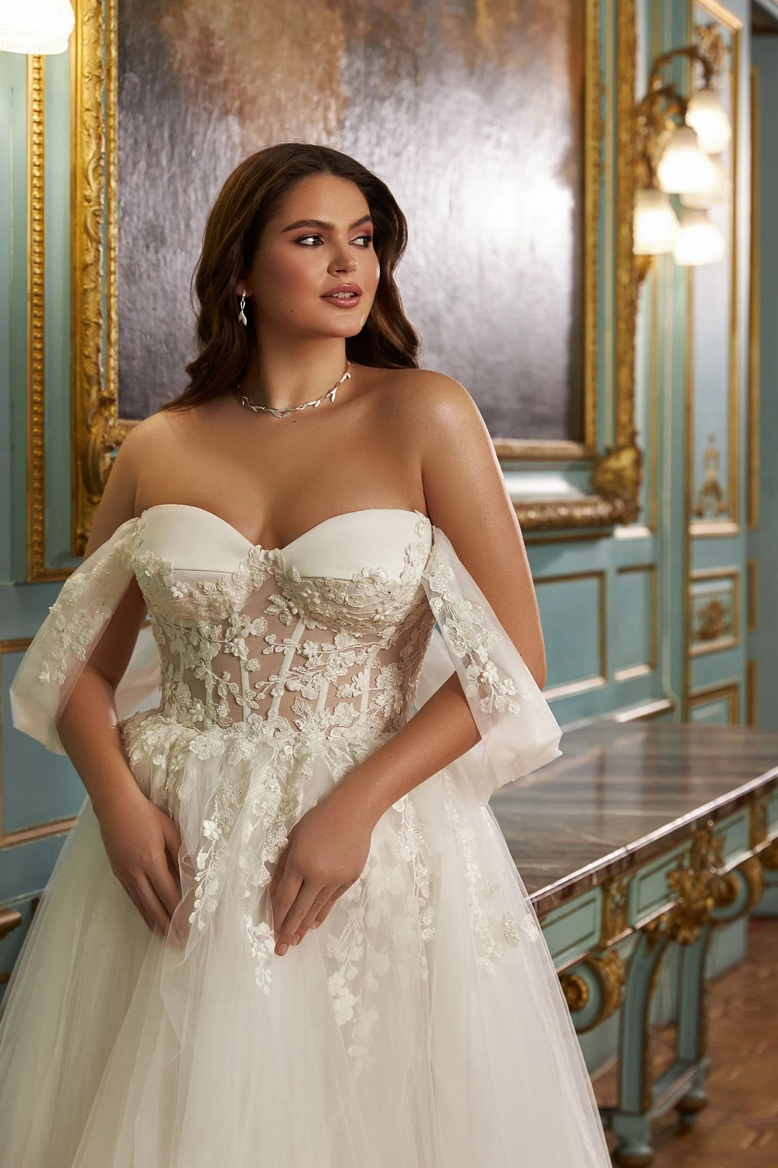 Vestidos De Novia Off The Shoulder Sweetheart See Through Lace Wedding Dresses Appliques