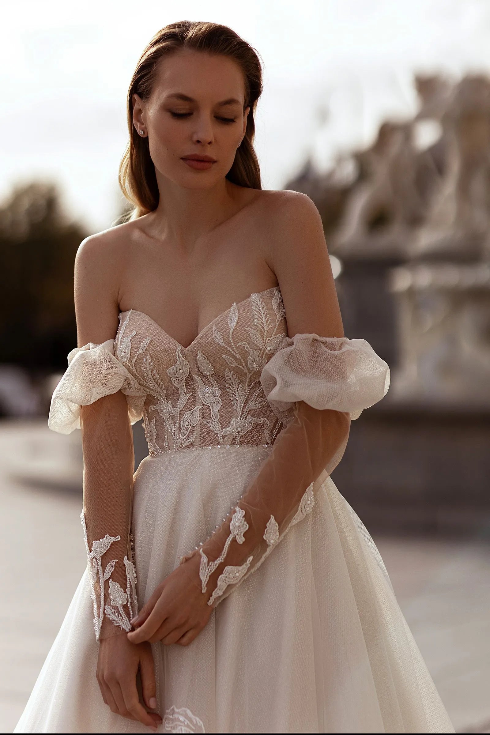 A Line Sexy Hollow Sleeveless Sweetheart Off Shoulder Bride Gowns Vestidos De Noche Fiesta