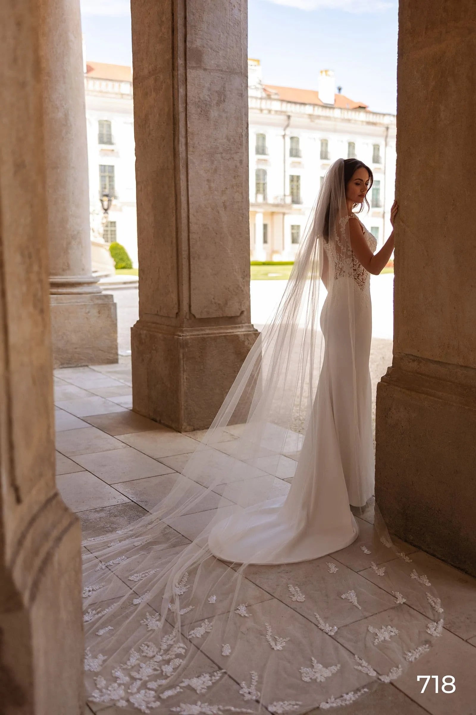 Stunning Backless Mermaid Dresses Wedding Gown Sleeveless Lace Appliques Deep V Neck