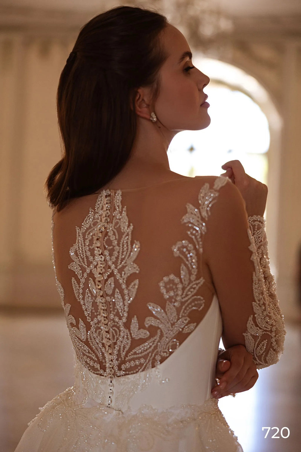 Luxury Wedding Dresses Mermaid Women Long Sleeve Brides Bridal Dress Lace Women Bride Gown Customized