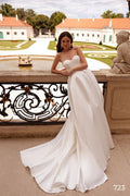 Sexy Satin Wedding Dress For Women Sweep Train Elegant Sweetheart Backless Bride Gowns