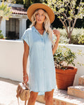 Ryan Chambray Button Down Dress Light Wash