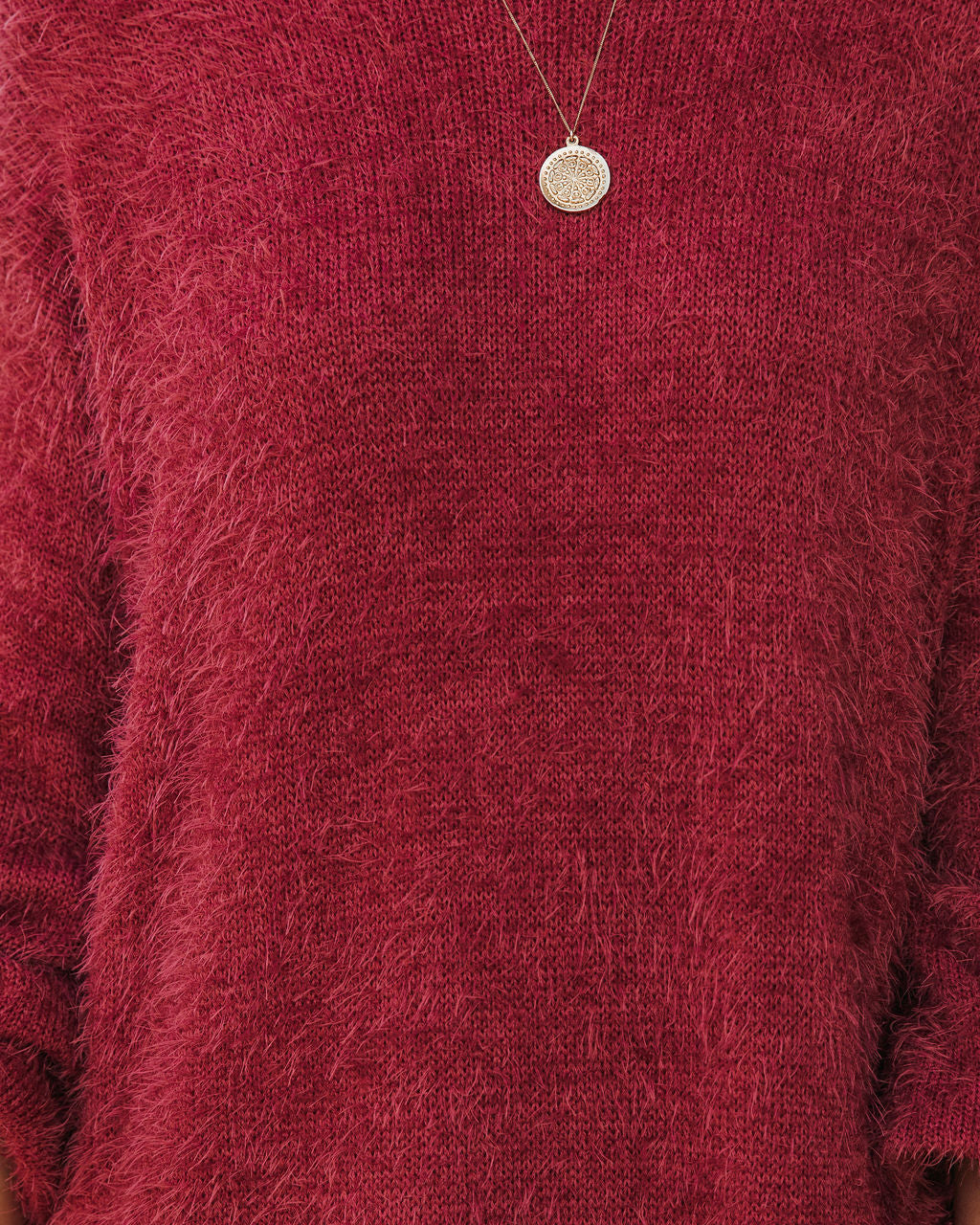 So In Love Knit Sweater Dress Dark Mauve